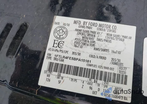 2011 Ford Ranger Sport z USA, uszkodzony, nr VIN 1FTLR4FE5BPA15181